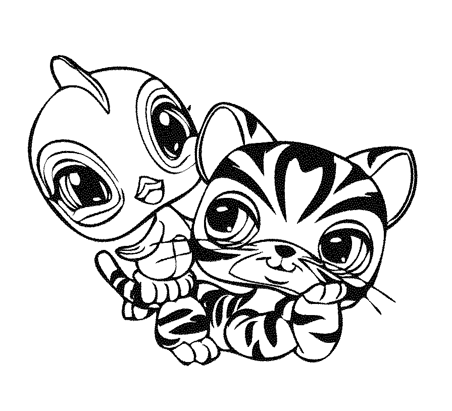 Fisă de colorat cu Littlest Pet Shop p21