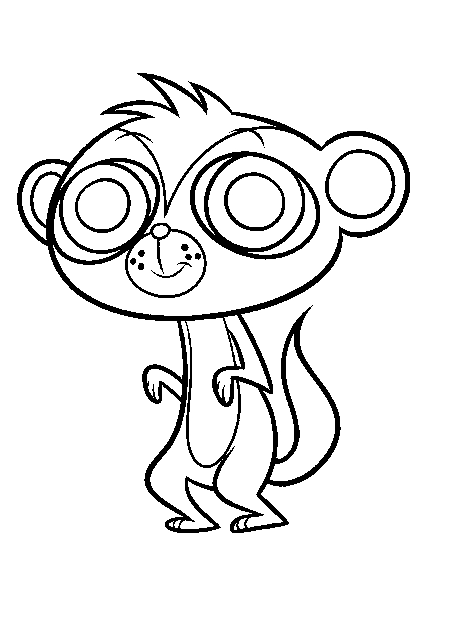 Fisă de colorat cu Littlest Pet Shop p28