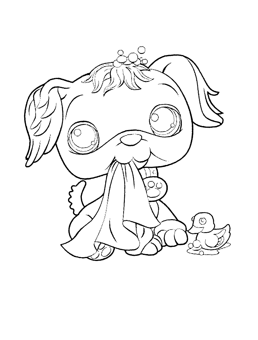 Fisă de colorat cu Littlest Pet Shop p3