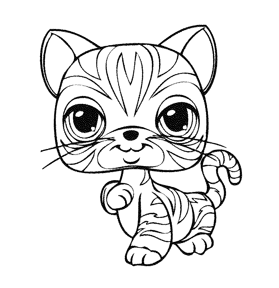 Fisă de colorat cu Littlest Pet Shop p32