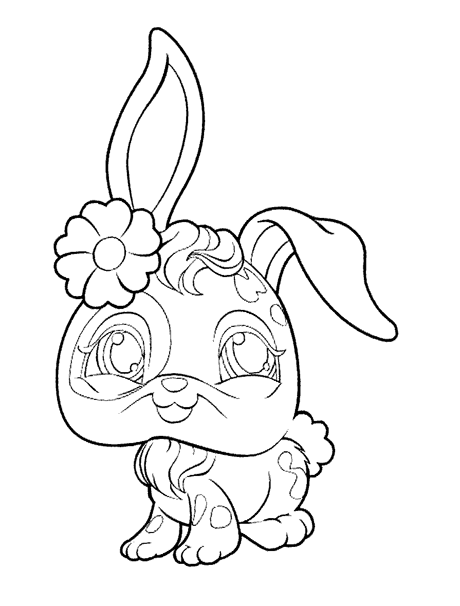 Fisă de colorat cu Littlest Pet Shop p34