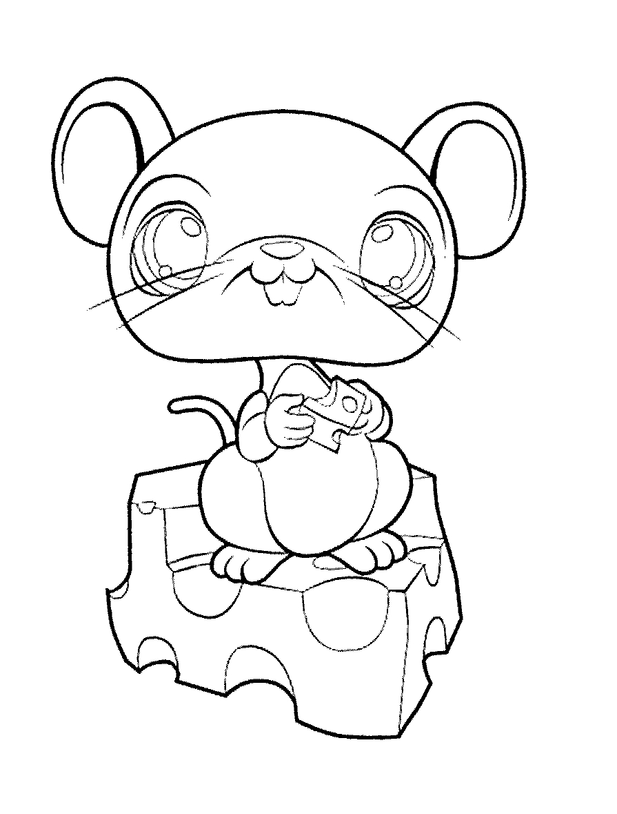 Fisă de colorat cu Littlest Pet Shop p35