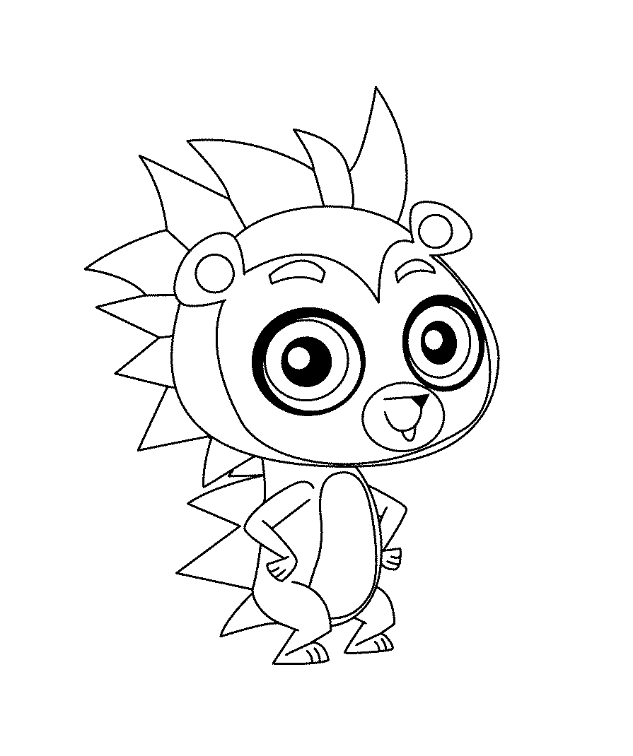 Fisă de colorat cu Littlest Pet Shop p38