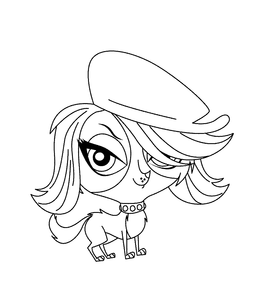 Fisă de colorat cu Littlest Pet Shop p47