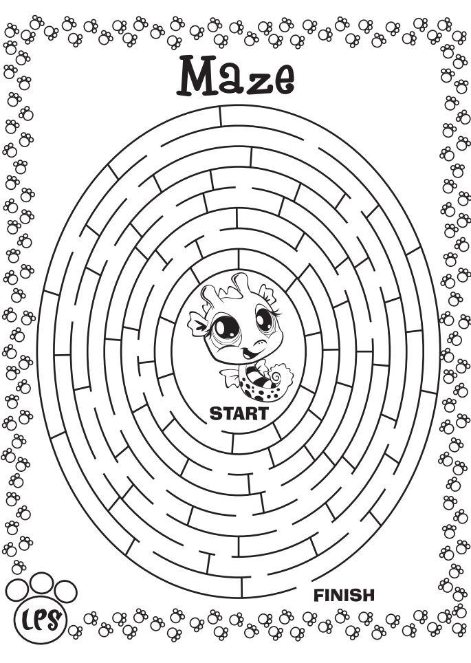 Fisă de colorat cu Littlest Pet Shop p48