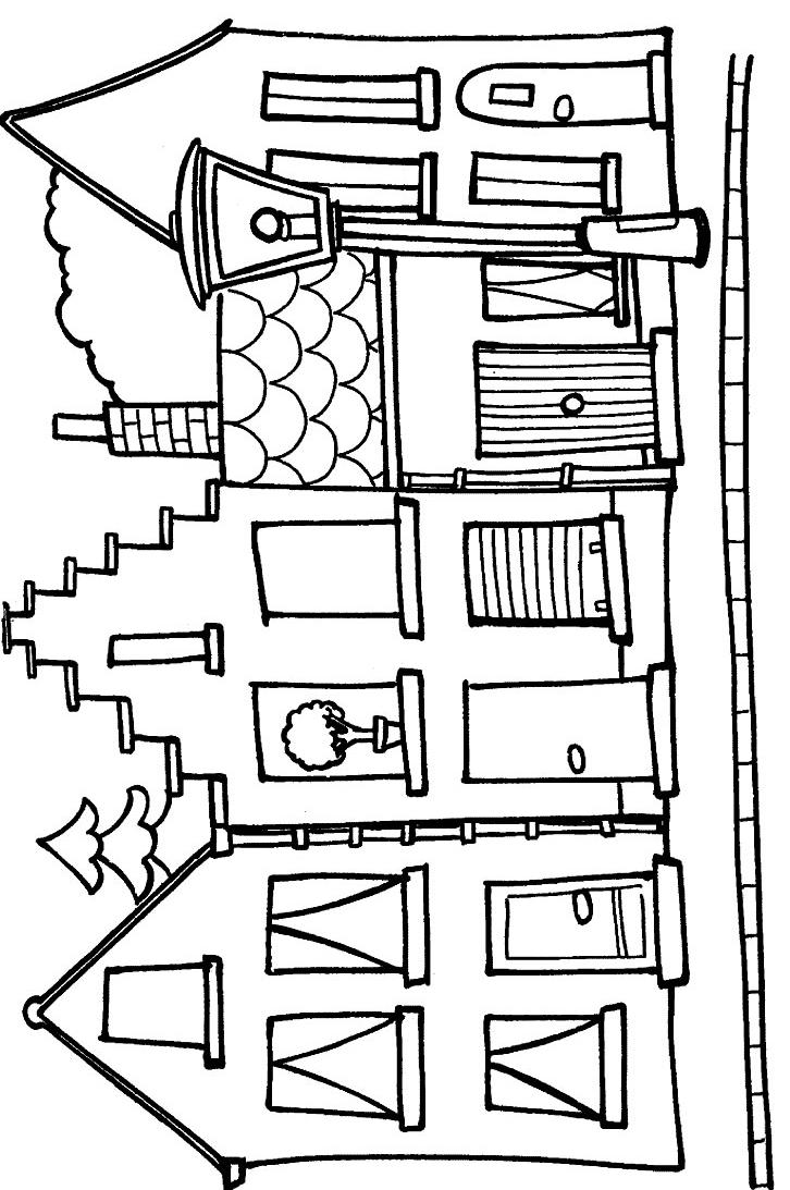 Fisă de colorat cu Locuinte de colorat p26