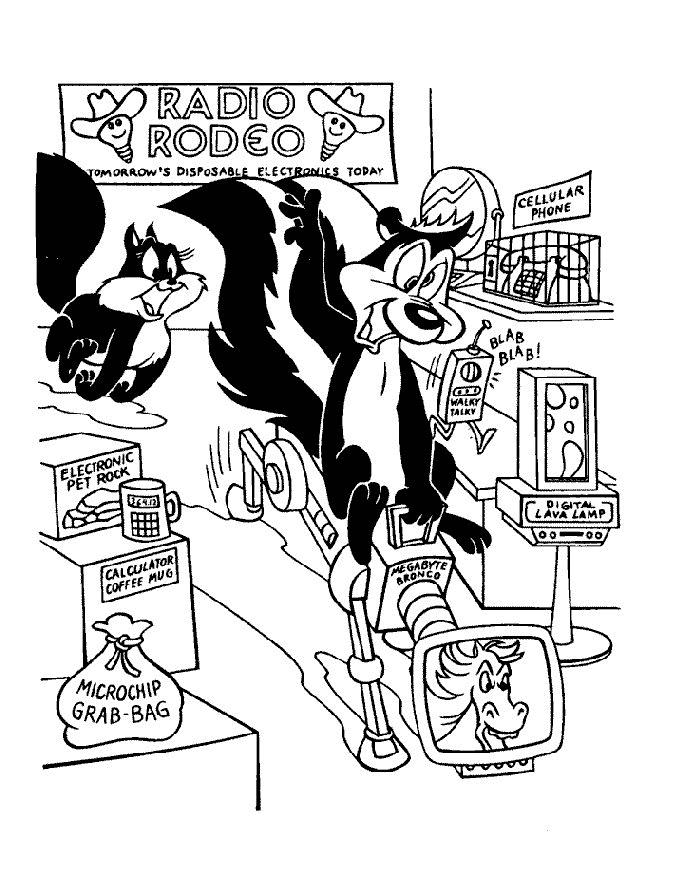 Fisă de colorat cu Looney tunes de colorat p18