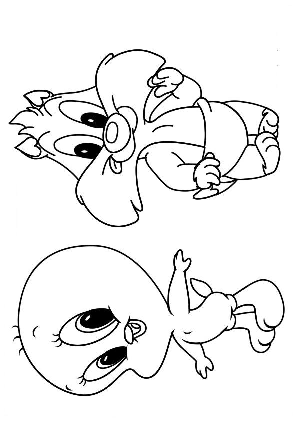 Fisă de colorat cu Looney tunes de colorat p22