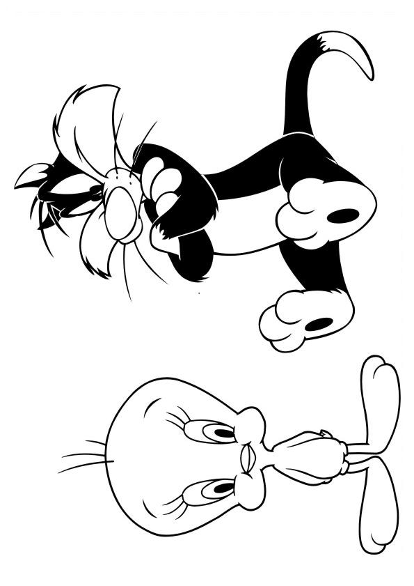 Fisă de colorat cu Looney tunes de colorat p23