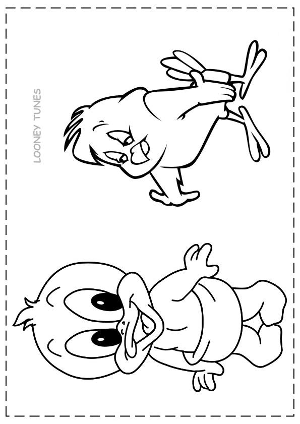 Fisă de colorat cu Looney tunes de colorat p28