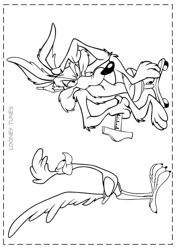Fisă de colorat cu Looney tunes de colorat p35