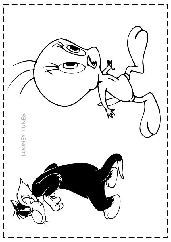 Fisă de colorat cu Looney tunes de colorat p38