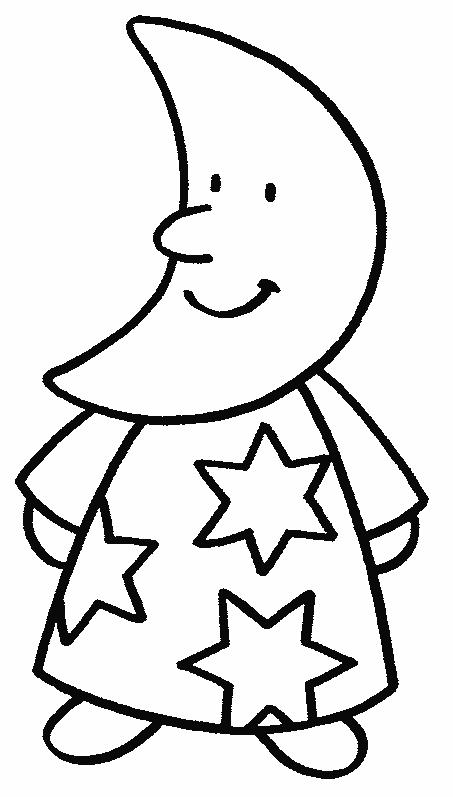 Fisă de colorat cu Luna de colorat p02