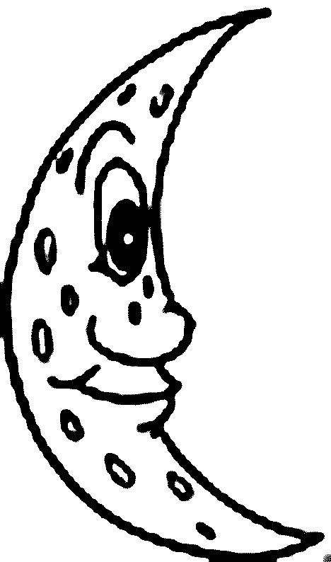 Fisă de colorat cu Luna de colorat p10