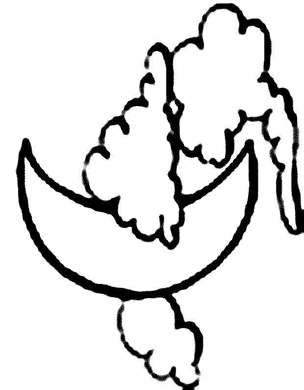 Fisă de colorat cu Luna de colorat p12