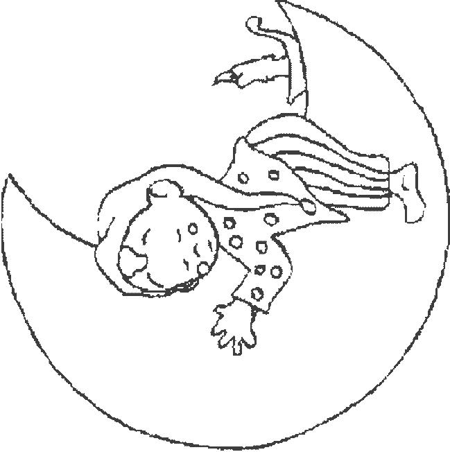 Fisă de colorat cu Luna de colorat p18