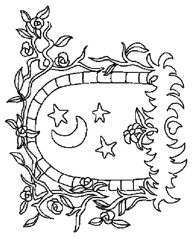 Fisă de colorat cu Luna de colorat p20