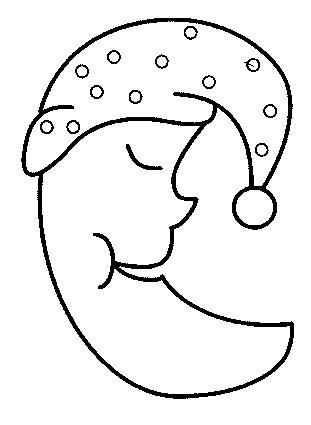 Fisă de colorat cu Luna de colorat p22