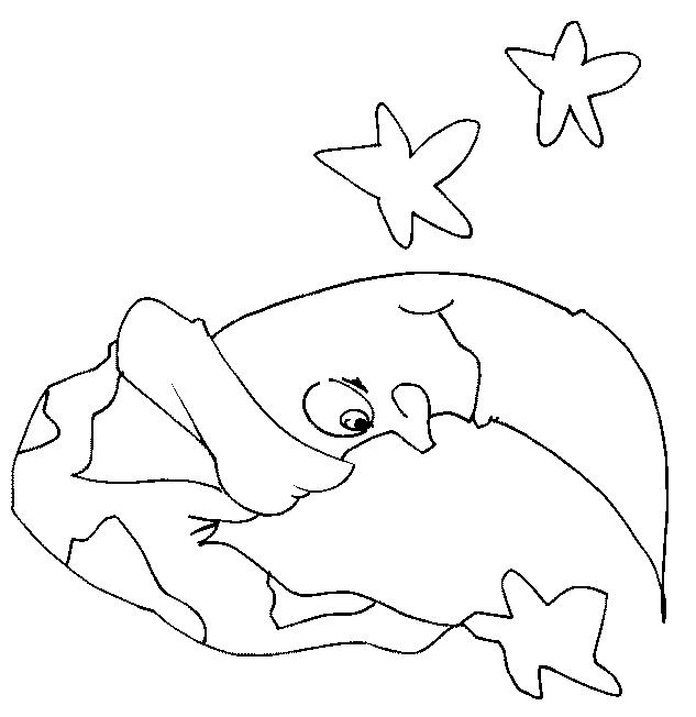 Fisă de colorat cu Luna de colorat p23