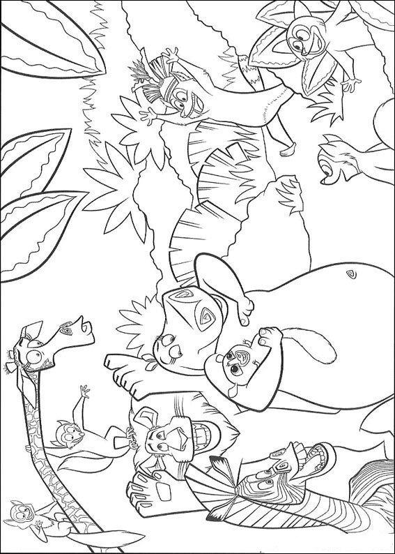 Fisă de colorat cu Madagascar de colorat p01