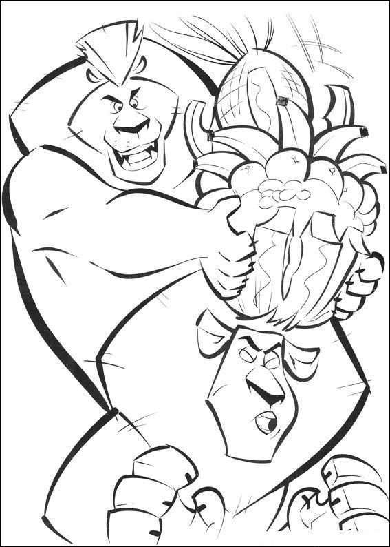 Fisă de colorat cu Madagascar de colorat p03