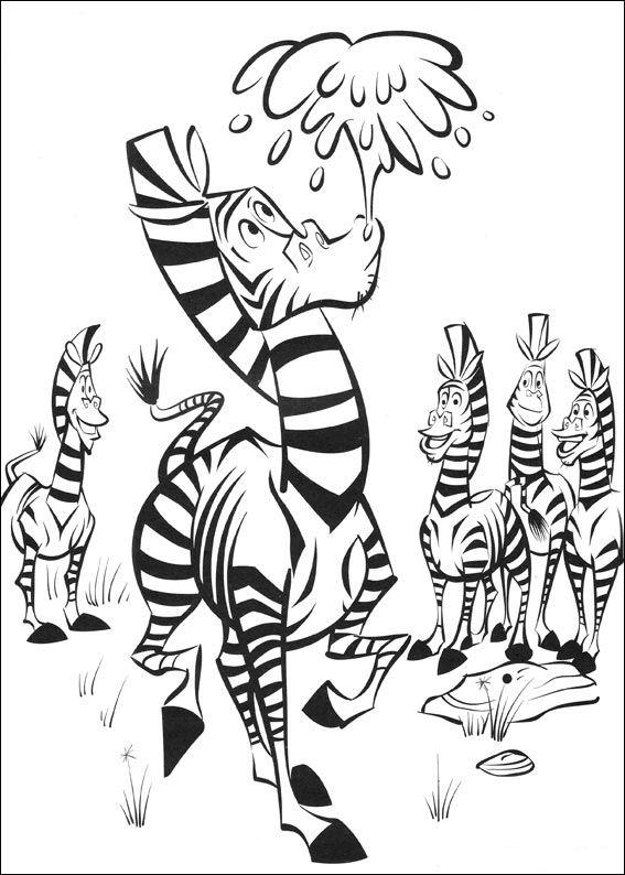 Fisă de colorat cu Madagascar de colorat p06