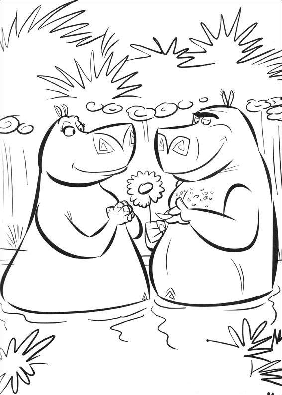 Fisă de colorat cu Madagascar de colorat p15