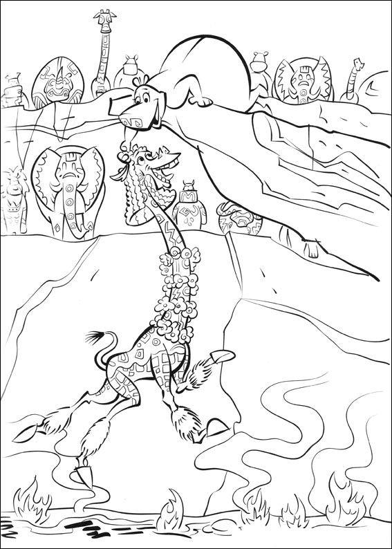 Fisă de colorat cu Madagascar de colorat p20