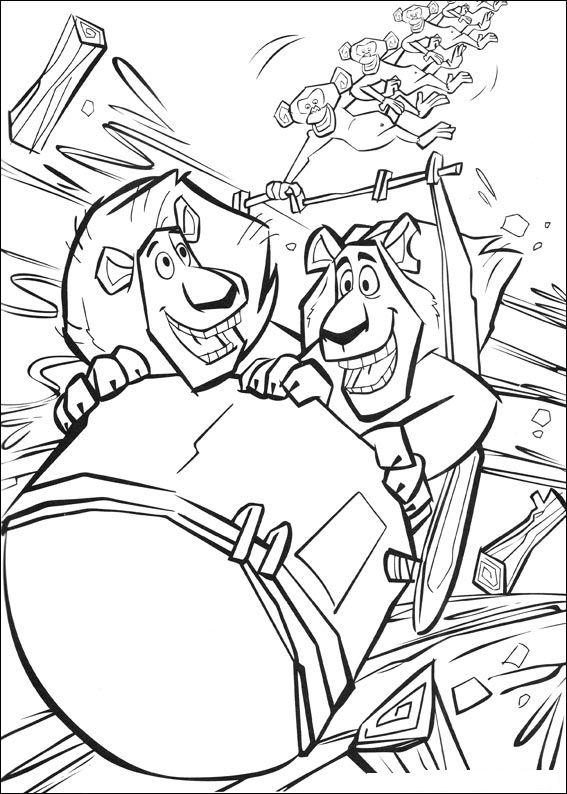 Fisă de colorat cu Madagascar de colorat p26