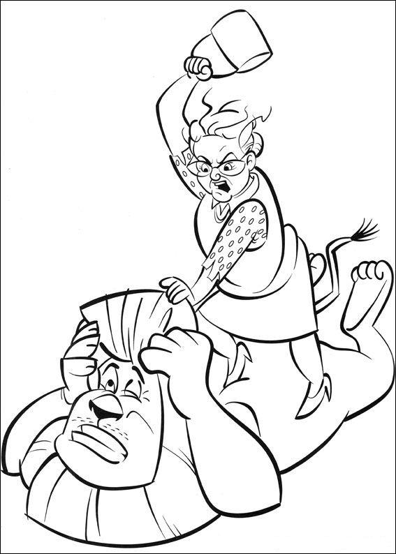 Fisă de colorat cu Madagascar de colorat p27