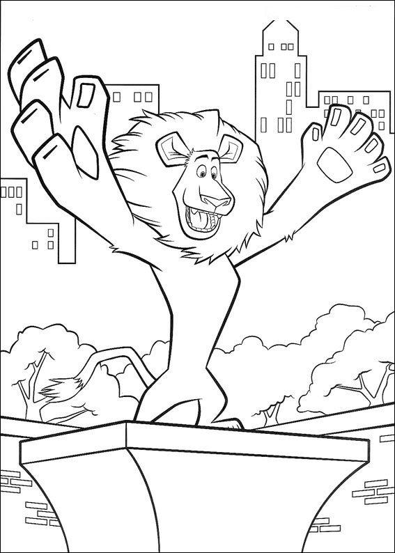 Fisă de colorat cu Madagascar de colorat p28