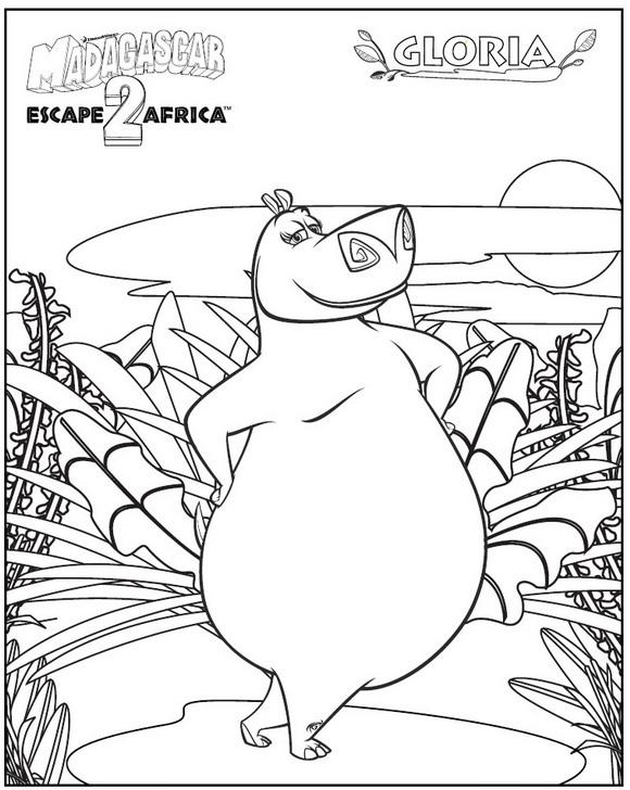 Fisă de colorat cu Madagascar de colorat p33