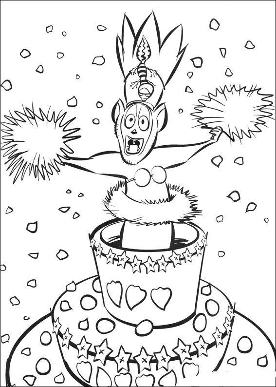 Fisă de colorat cu Madagascar de colorat p38