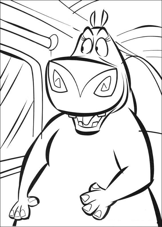 Fisă de colorat cu Madagascar de colorat p42