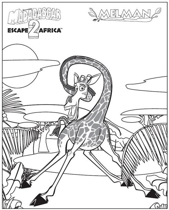 Fisă de colorat cu Madagascar de colorat p44