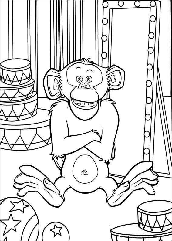 Fisă de colorat cu Madagascar de colorat p50