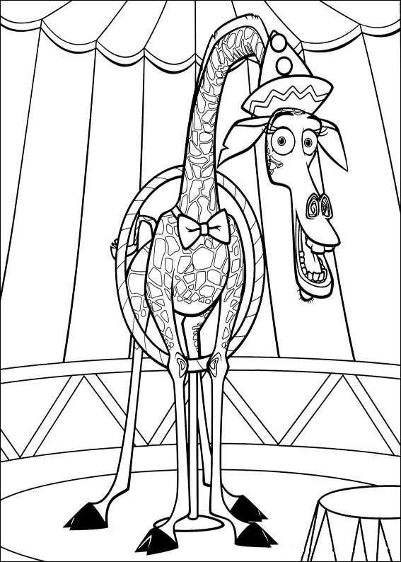 Fisă de colorat cu Madagascar de colorat p66