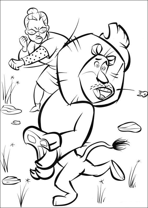 Fisă de colorat cu Madagascar de colorat p83