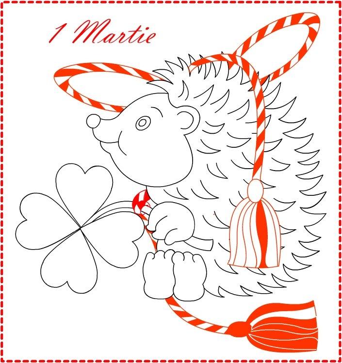 Fisă de colorat cu Martisor de colorat p03