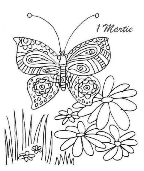 Fisă de colorat cu Martisor de colorat p05
