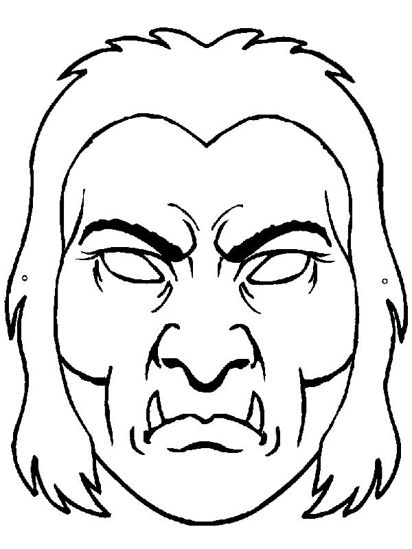 Fisă de colorat cu Masti de colorat p18