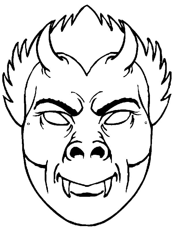 Fisă de colorat cu Masti de colorat p27