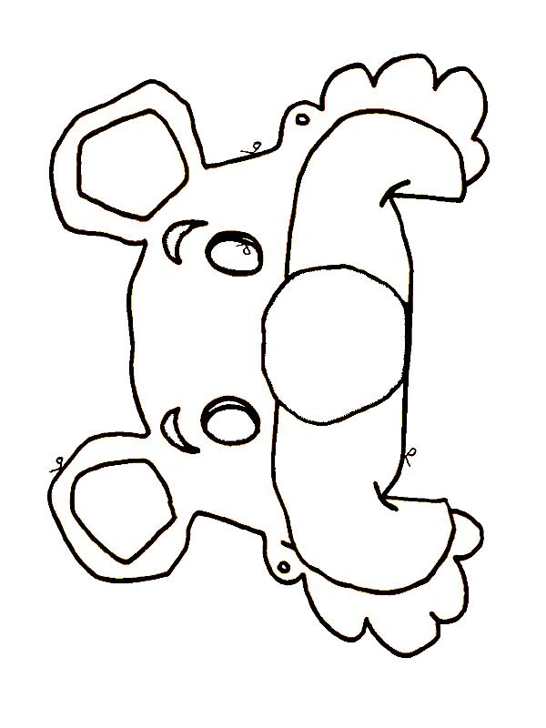 Fisă de colorat cu Masti de colorat p34