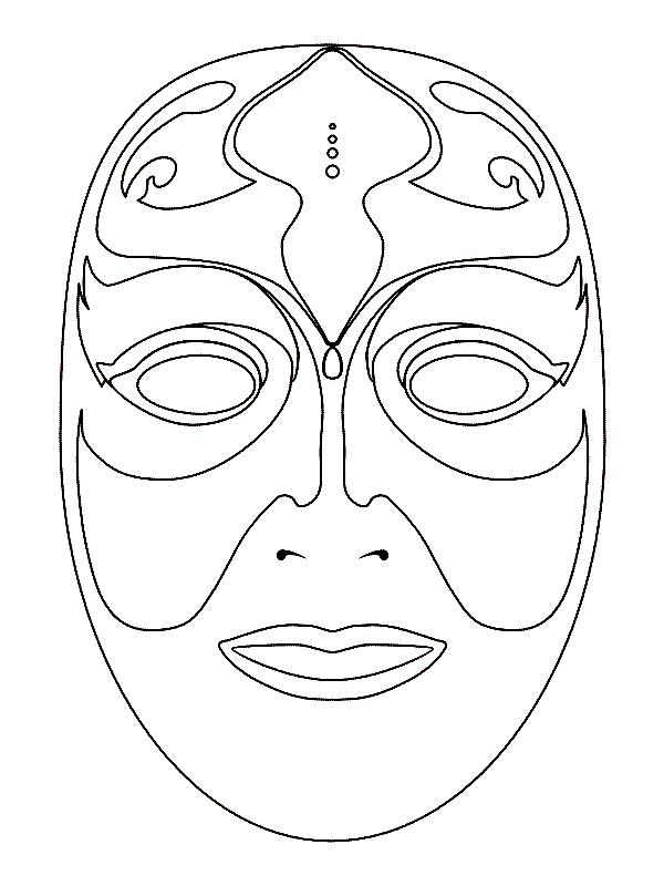 Fisă de colorat cu Masti de colorat p37