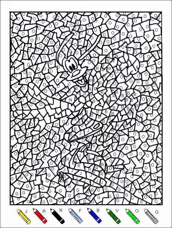 Fisă de colorat cu Matematica distractiva de colorat p26