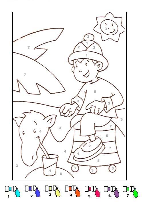 Fisă de colorat cu Matematica distractiva de colorat p30