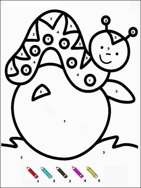 Fisă de colorat cu Matematica distractiva de colorat p56