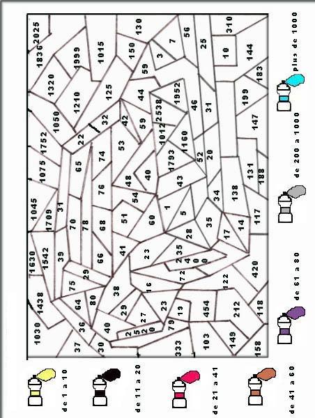 Fisă de colorat cu Matematica distractiva de colorat p57