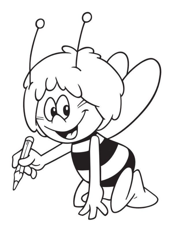 Fisă de colorat cu Maya the bee de colorat p08