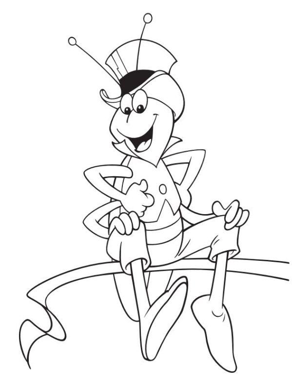Fisă de colorat cu Maya the bee de colorat p48